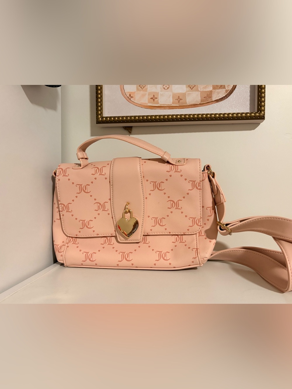 Juicy Couture Heart Lock Satchel Handbag - Pink *VIEW ALL PHOTOS*